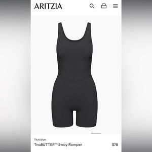 Aritzia Tna BUTTER™ Sway Romper - size XS new with tags